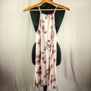 Brandy Mellville Floral Abigail Dress White Pink One Size